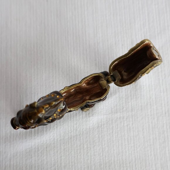 Rhinestone Encrusted -  Enameled Horse Figurine - 4" x 2" - Picture 6 of 11